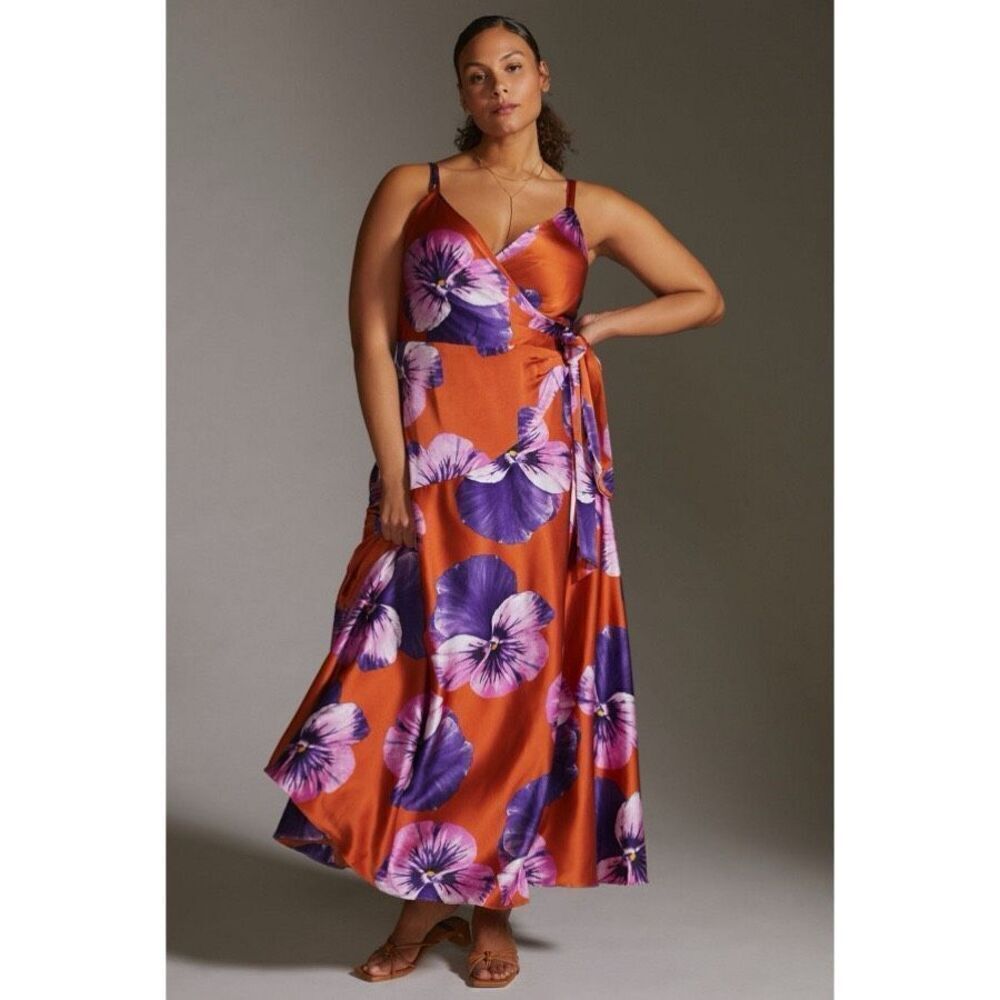 HUTCH Alden Floral Wrap Maxi Dress - Size XL
